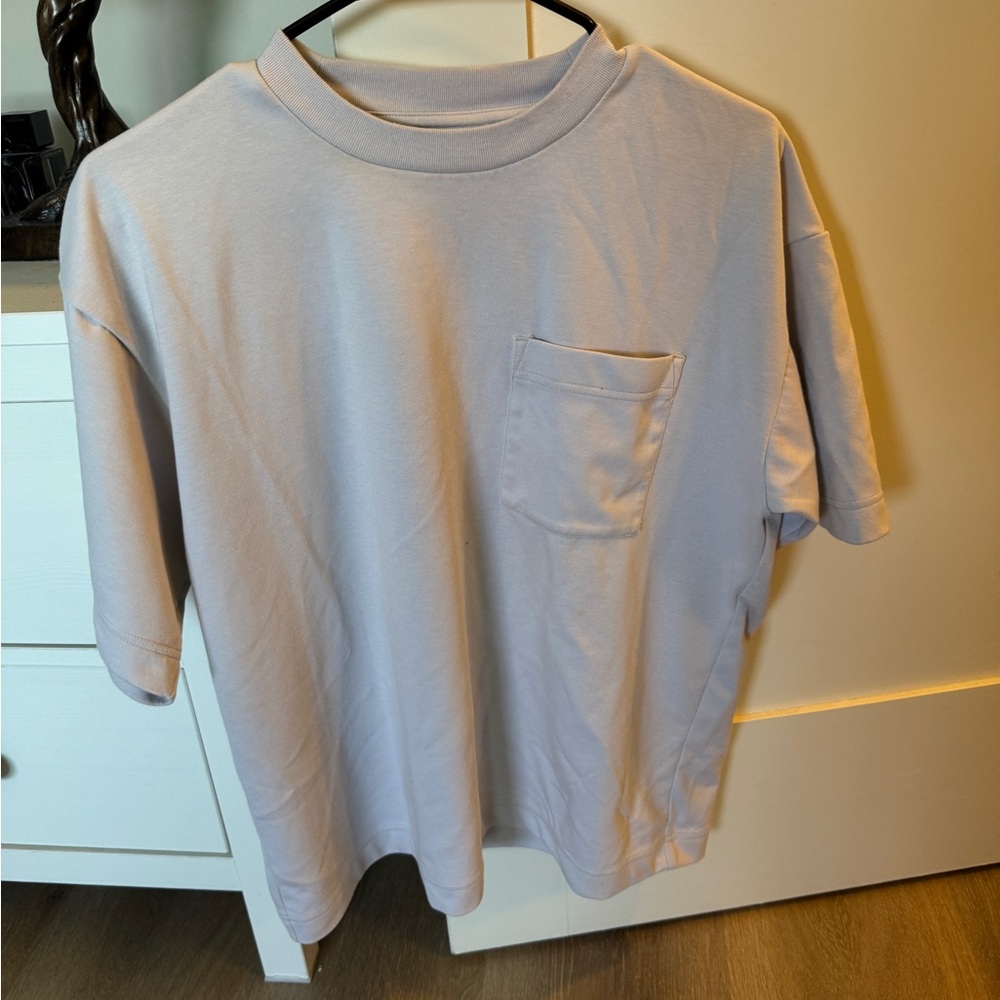 Muji Light Gray T-Shirt with Pocket